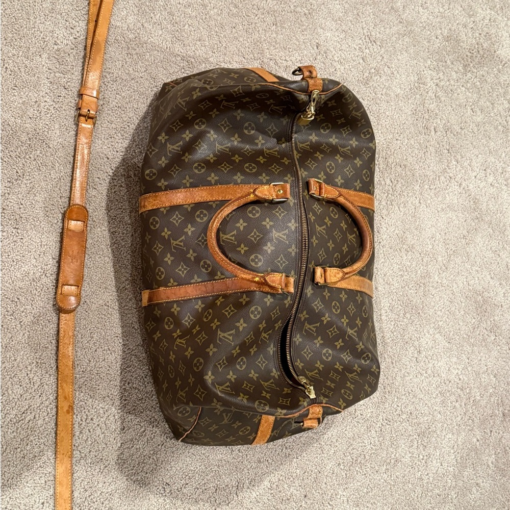 Louis Vuitton Keepall Bandouliere Duffle Bag with strap